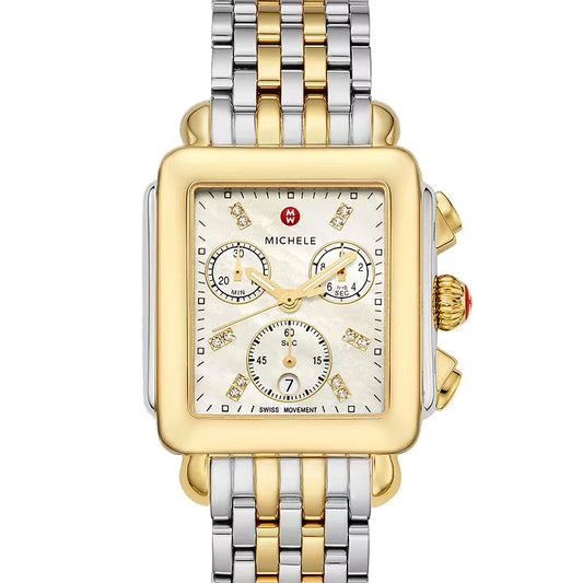 Michele Deco Two-Tone 18K Gold Diamond Dial Watch - MWW06A000779