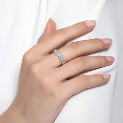 Stackable Wave Eternity Band