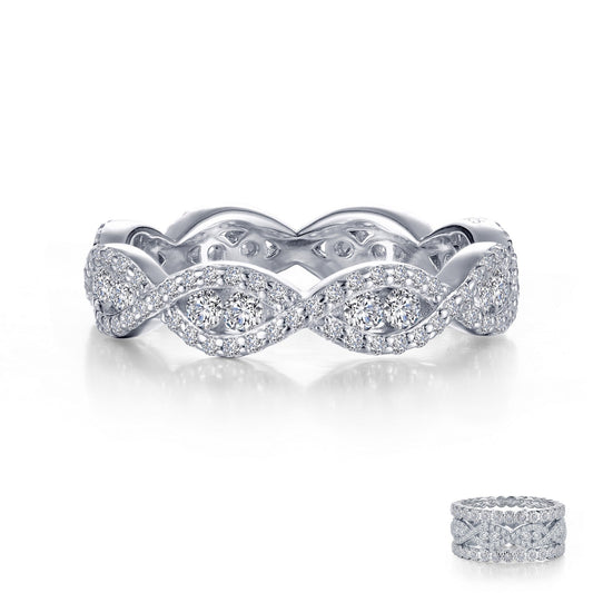 Stackable Wave Eternity Band