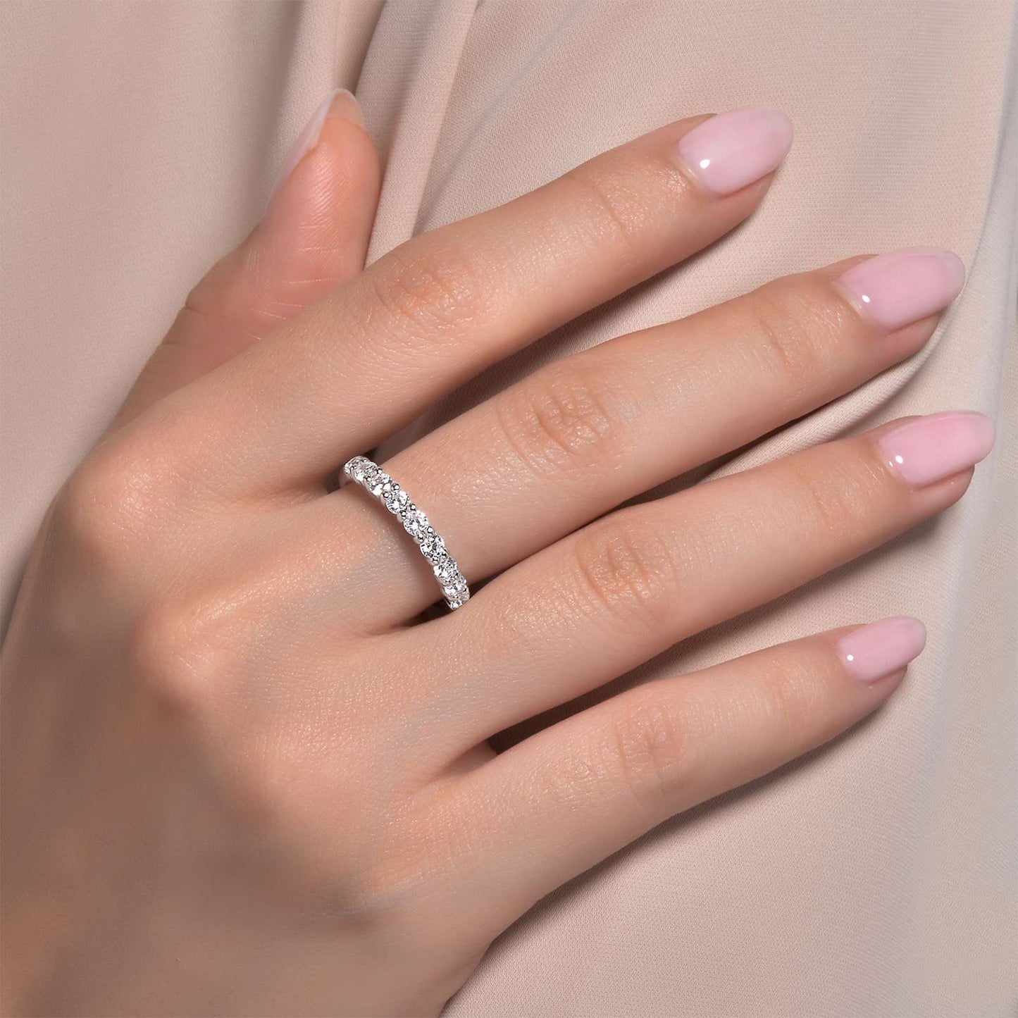 1 CTW Half-Eternity Band