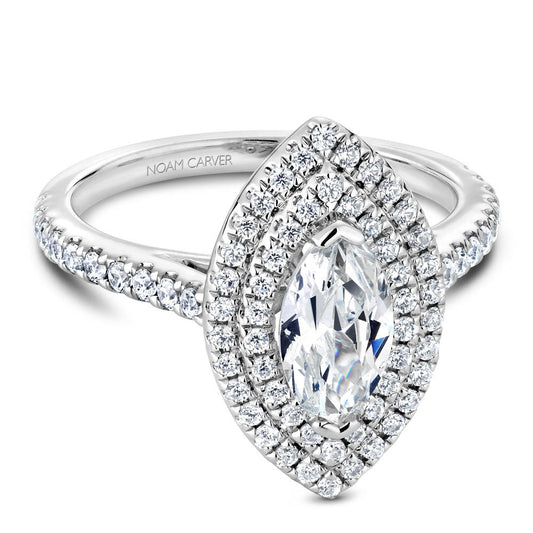 Noam Carver Double Halo Diamond Engagement Ring R051-07A