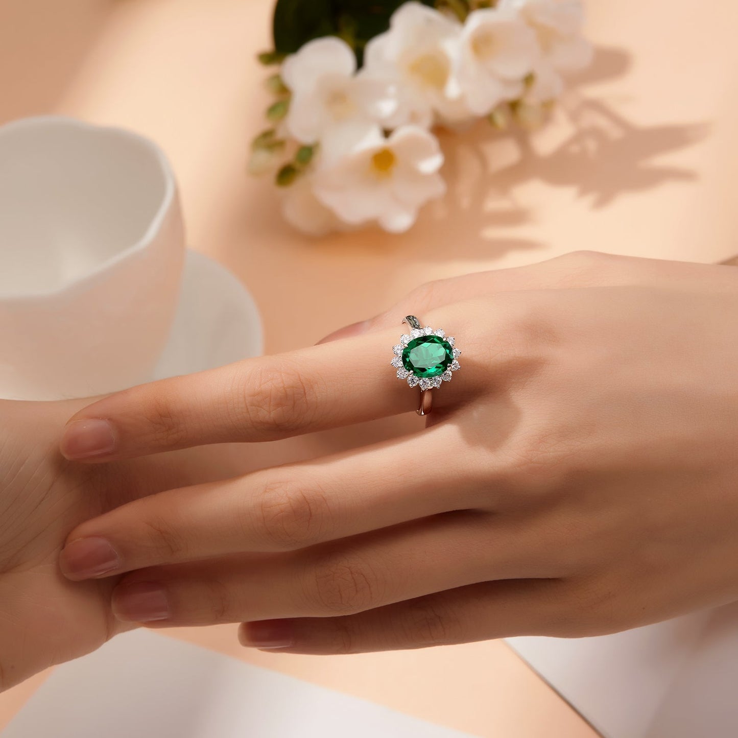 3.1 CTW Halo Engagement Ring