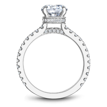 Noam Carver Diamond Engagement Ring with Diamond Peek-A-Boo Halo R059-01A