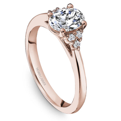 Noam Carver Oval Center with Unique Accent Diamond Engagement Ring R060-02A