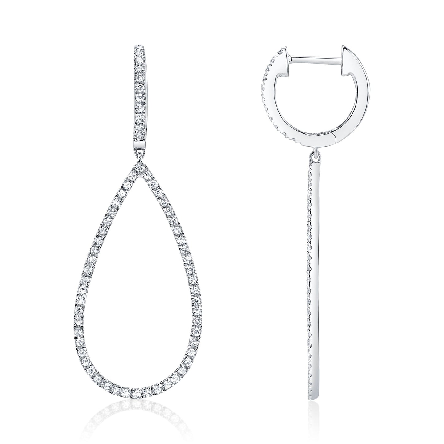 0.40CT 14K W/G DIAMOND PEAR EARRING