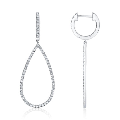 0.40CT 14K W/G DIAMOND PEAR EARRING