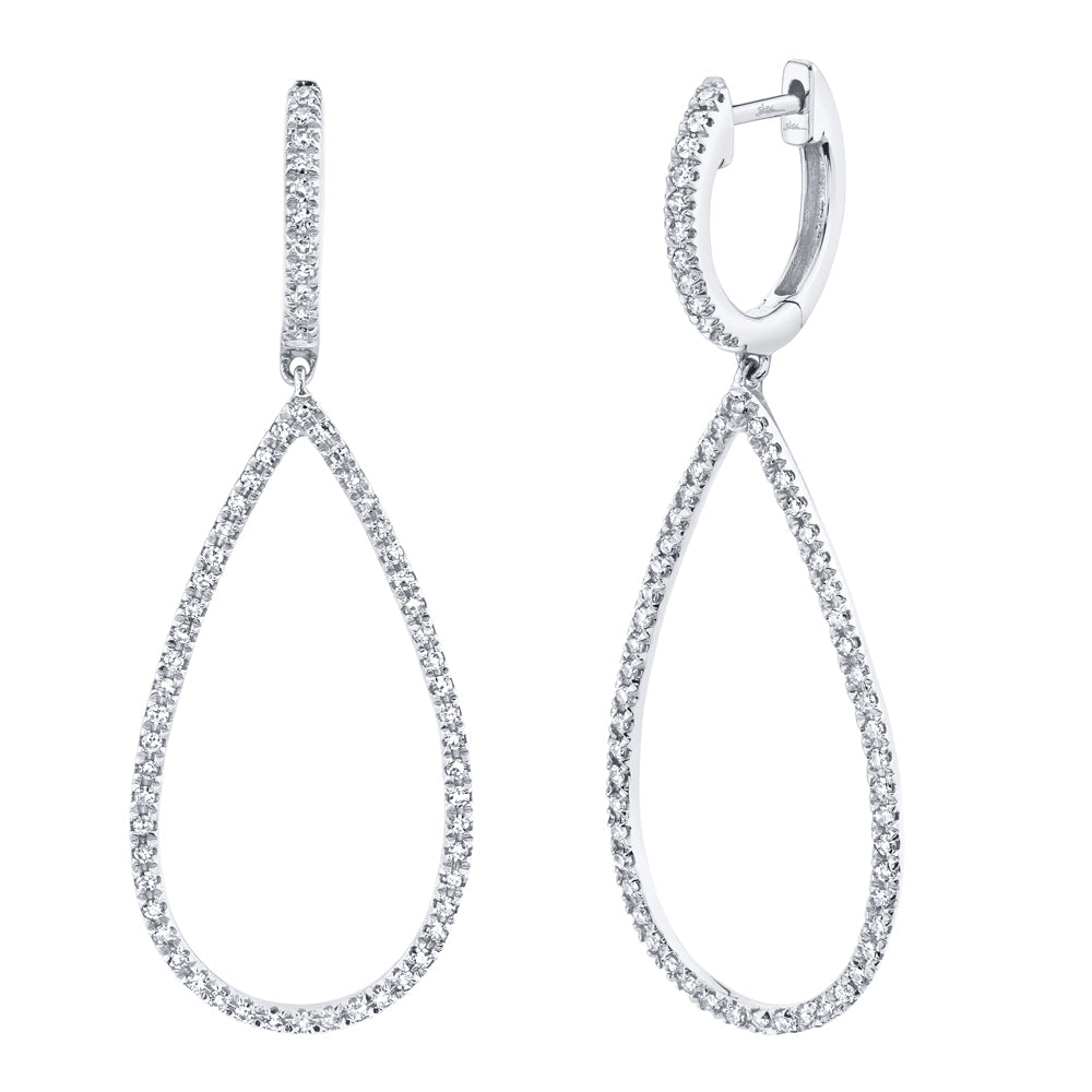0.40CT 14K W/G DIAMOND PEAR EARRING