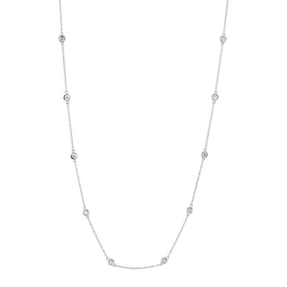 0.28CT 14K W/G 18" DIAMONDS BY THE YARD CHAIN