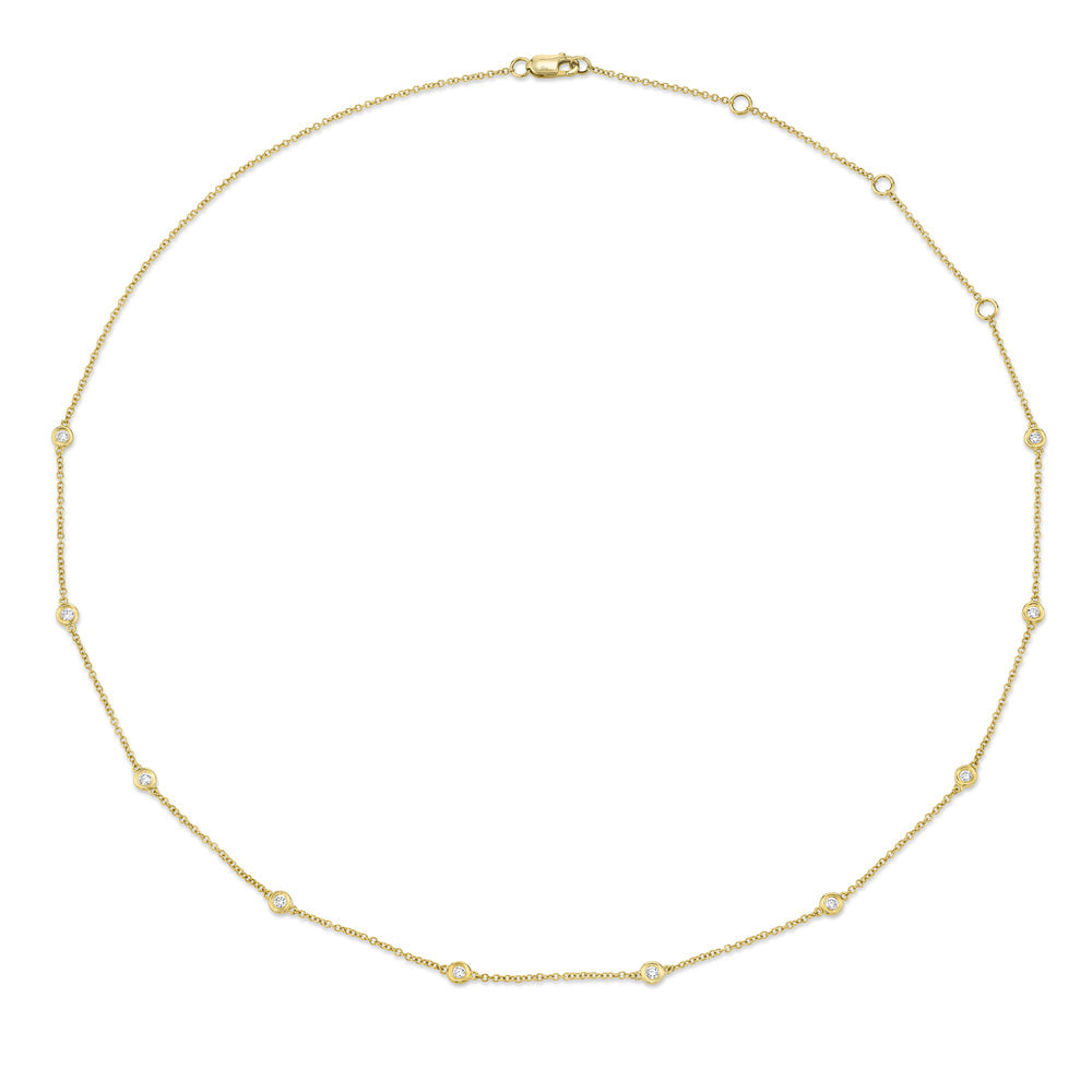0.28CT 14K Y/G 18" DIAMONDS BY THE YARD CHAIN