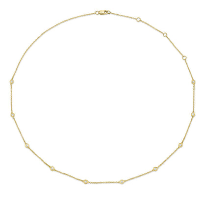 0.28CT 14K Y/G 18" DIAMONDS BY THE YARD CHAIN