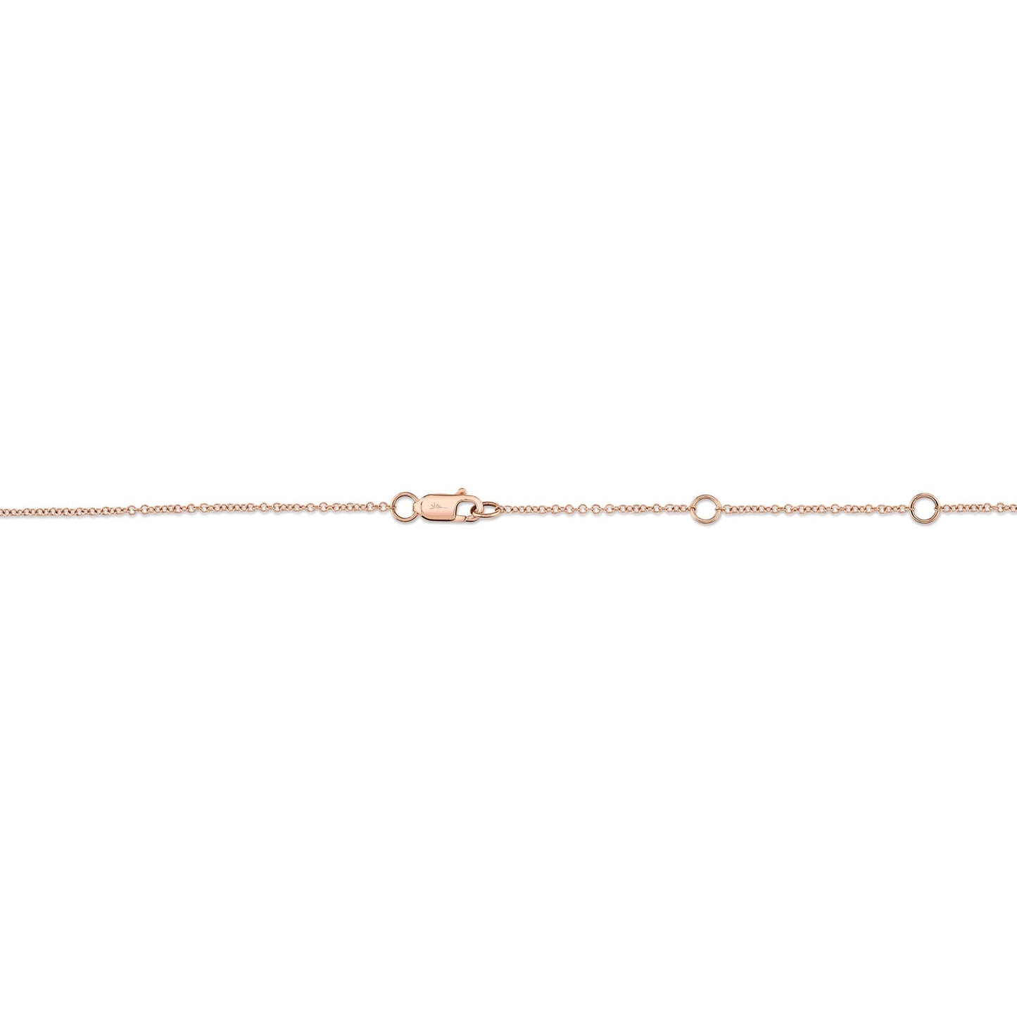 0.28CT 14K R/G 18" DIAMONDS BY THE YARD CHAIN