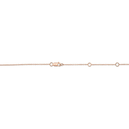 0.28CT 14K R/G 18" DIAMONDS BY THE YARD CHAIN