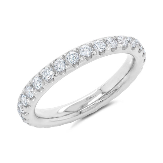 0.99CT 14K W/G DIAMOND ETERNITY BAND SZ 4.5