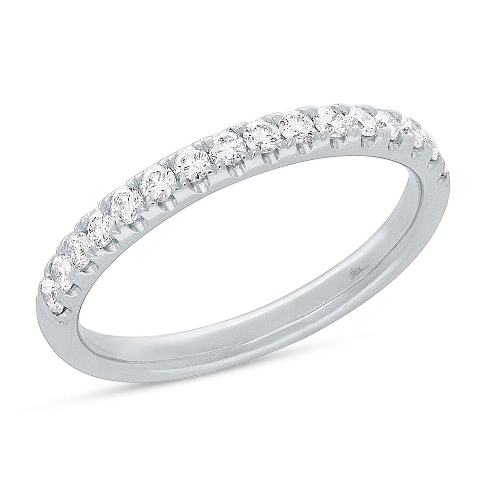 0.55CT 14K W/G DIAMOND LADY'S BAND SZ 6