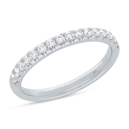 0.55CT 14K W/G DIAMOND LADY'S BAND SZ 6