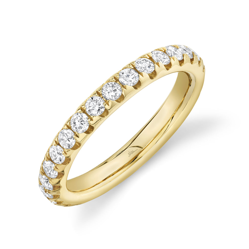 0.99CT 14K Y/G DIAMOND ETERNITY BAND SZ 4.5