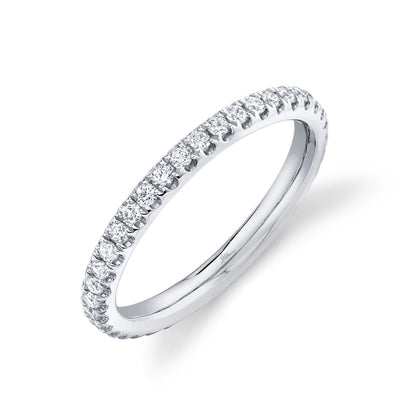 0.51CT 14K W/G DIAMOND ETERNITY BAND SZ 4.5
