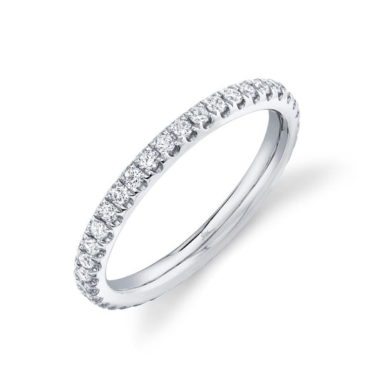 0.51CT 14K W/G DIAMOND ETERNITY BAND SZ 4.5