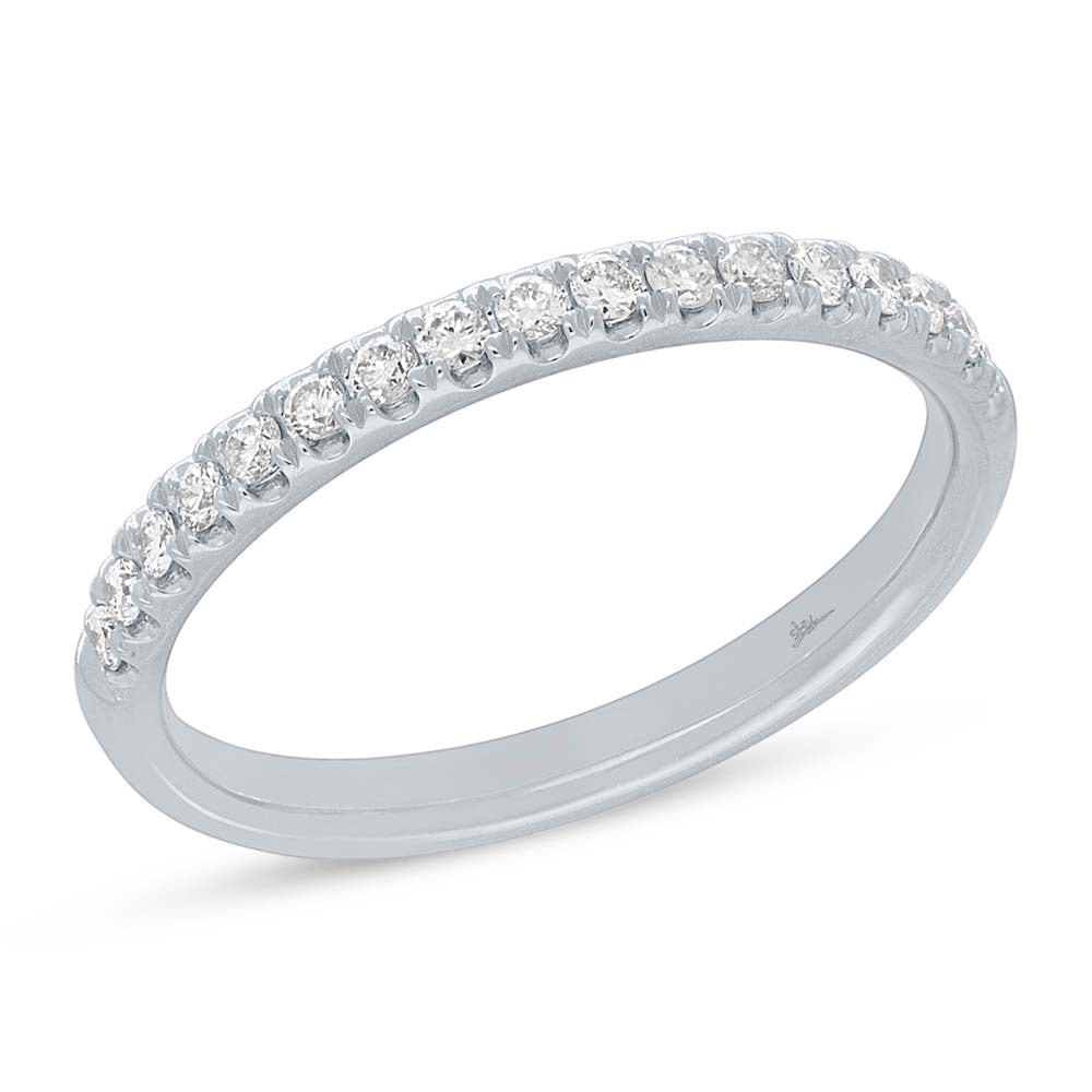 0.25CT 14K W/G DIAMOND LADY'S BAND SZ 6