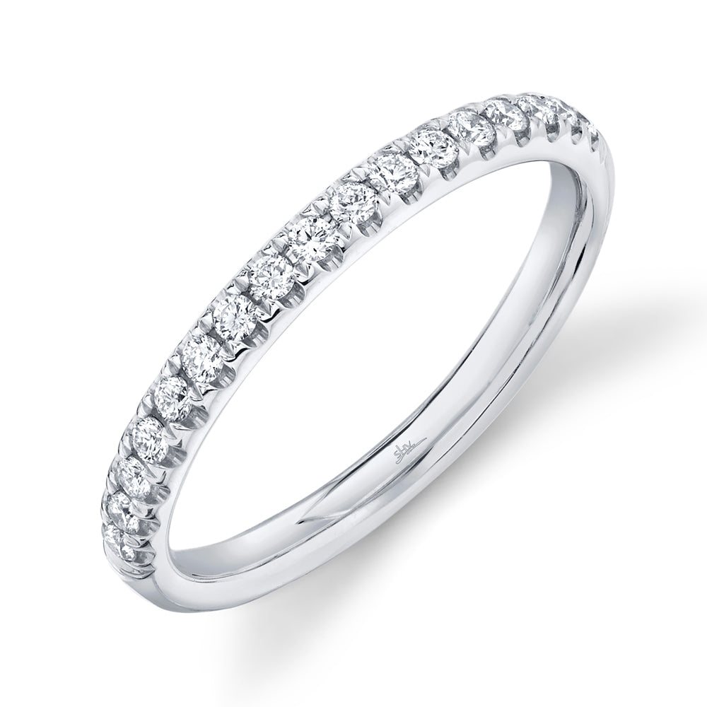 0.25CT 14K W/G DIAMOND LADY'S BAND SZ 6
