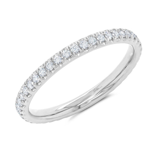 0.37CT 14K W/G DIAMOND ETERNITY LADY'S BAND SZ 4.5