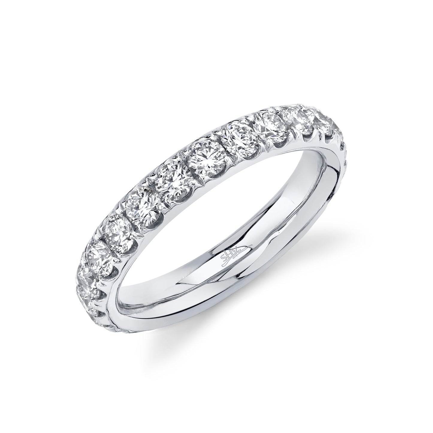 1.84CT 14K W/G DIAMOND ETERNITY BAND SZ 4.5