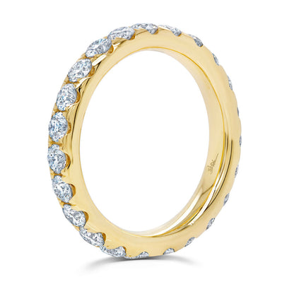 1.84CT 14K Y/G DIAMOND ETERNITY BAND SZ 4.5