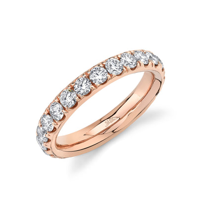 1.84CT 14K R/G DIAMOND ETERNITY BAND SZ 4.5