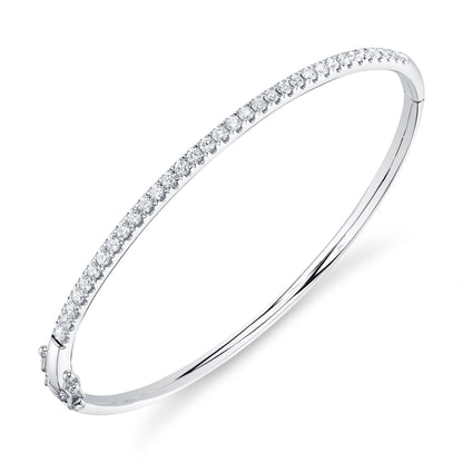0.88CT 14K W/G DIAMOND BANGLE