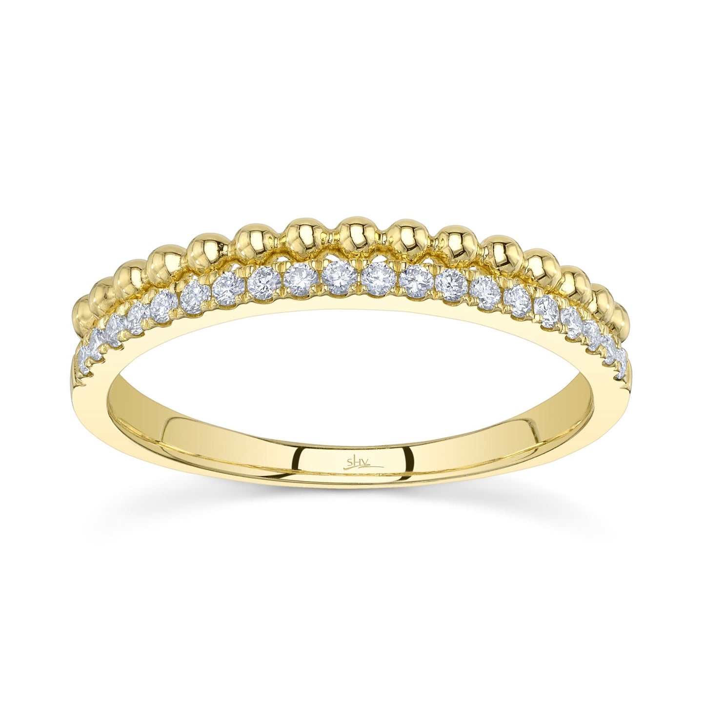 0.18CT 14K Y/G DIAMOND LADY'S RING