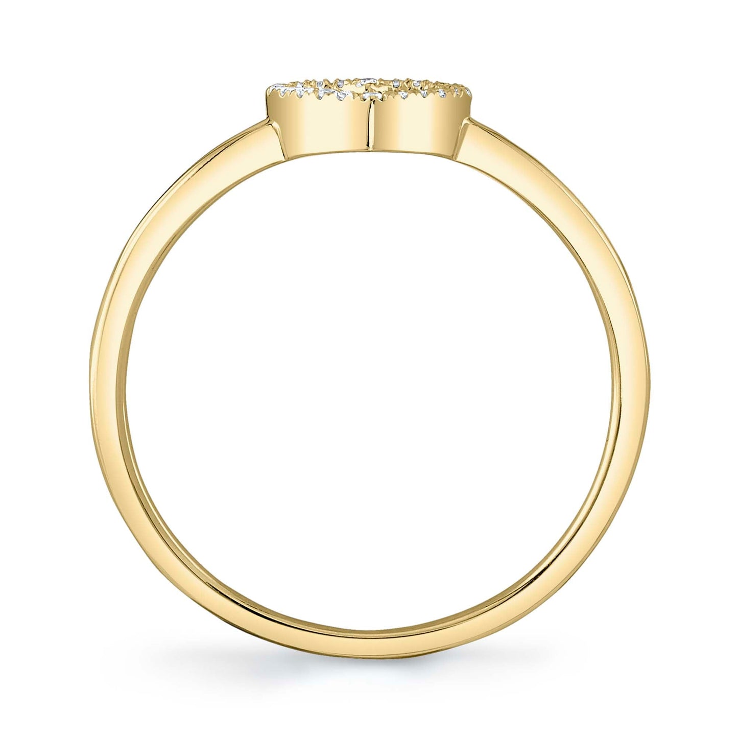 0.04CT 14K Y/G DIAMOND OPEN HEART RING