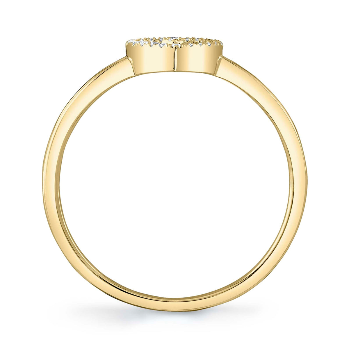 0.04CT 14K Y/G DIAMOND OPEN HEART RING