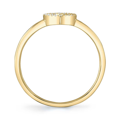 0.04CT 14K Y/G DIAMOND OPEN HEART RING