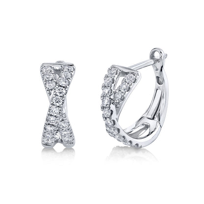 0.40CT 14K W/G DIAMOND HUGGIE EARRING