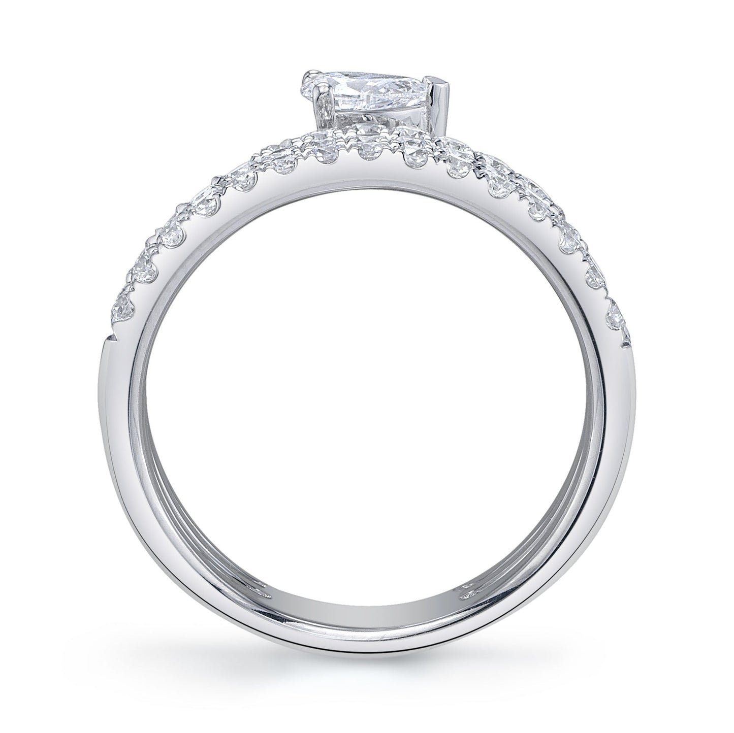 1.28CT 14K W/G DIAMOND PEAR RING