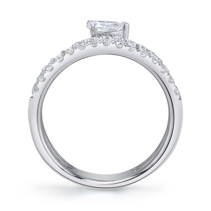 1.28CT 14K W/G DIAMOND PEAR RING