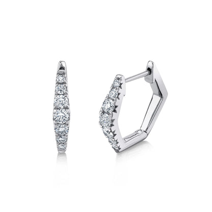 0.49CT 14K W/G DIAMOND HUGGIE EARRING