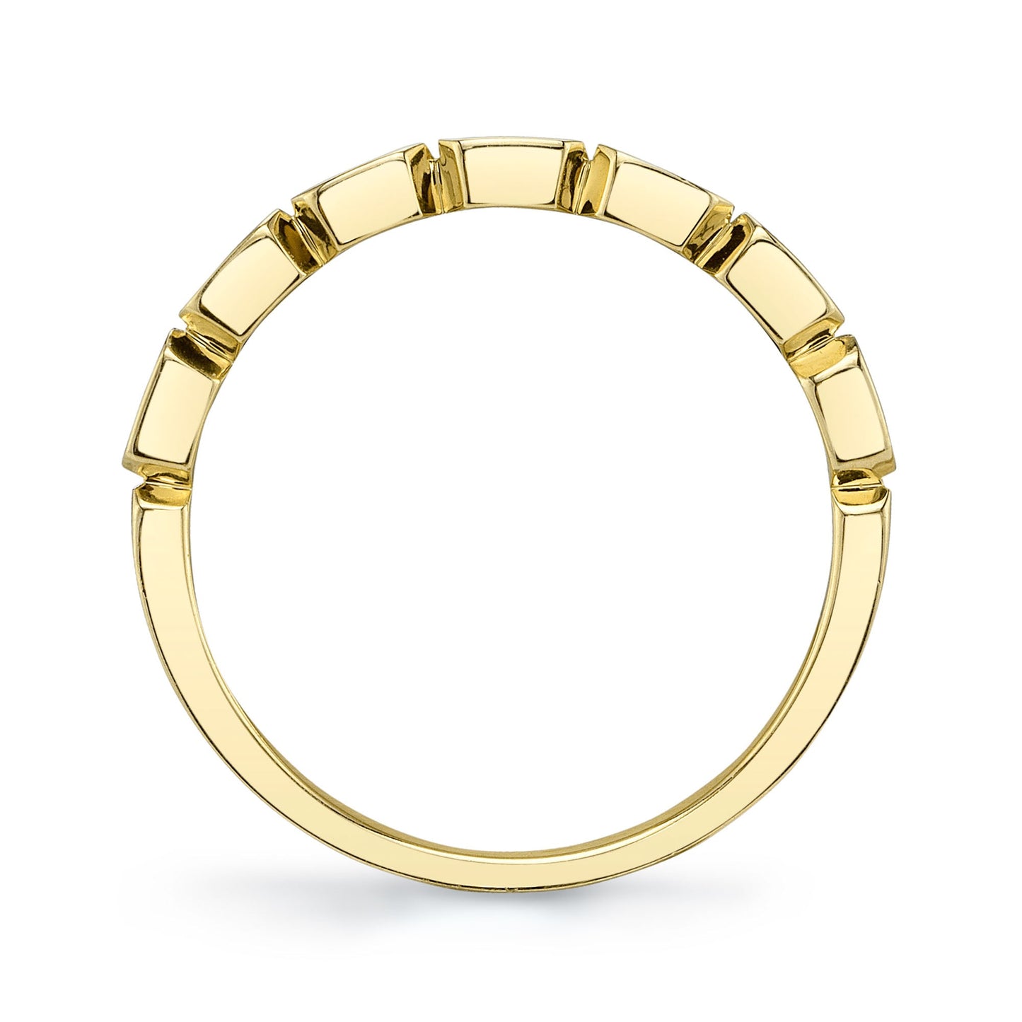 0.35CT 14K Y/G DIAMOND BAGUETTE BEZEL BAND