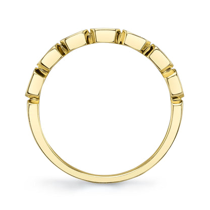 0.35CT 14K Y/G DIAMOND BAGUETTE BEZEL BAND