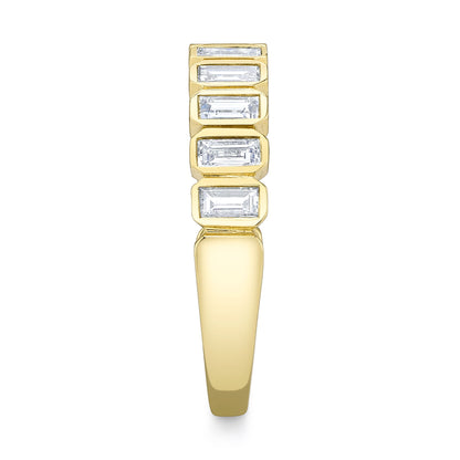 0.78CT 14K Y/G DIAMOND BAGUETTE BEZEL BAND
