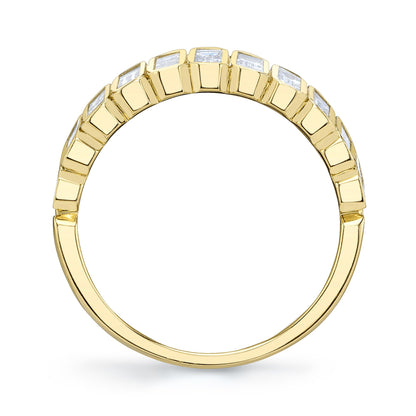 0.78CT 14K Y/G DIAMOND BAGUETTE BEZEL BAND