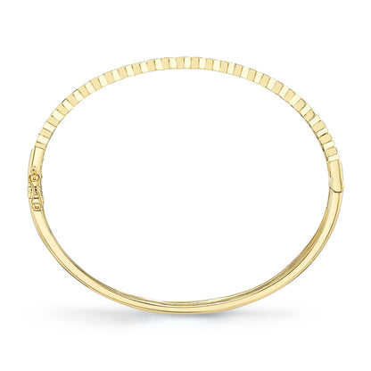 1.70CT 14K Y/G DIAMOND BAGUETTE BEZEL BANGLE