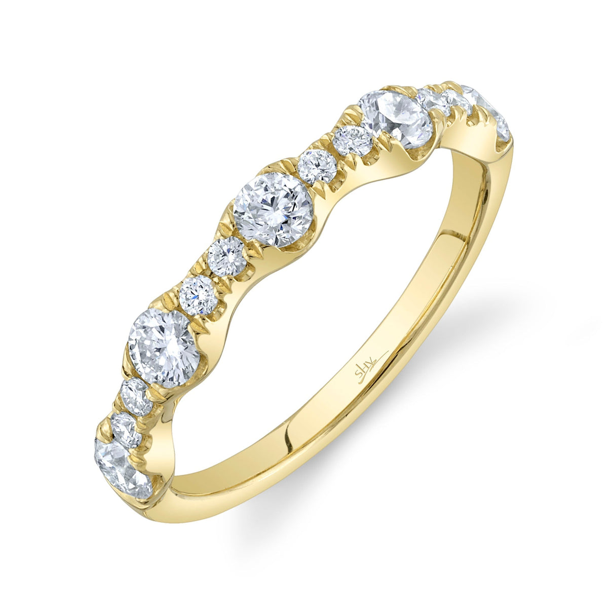 0.77CT 14K Y/G DIAMOND LADY'S BAND SZ 6