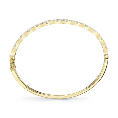 1.30CT 14K Y/G DIAMOND BANGLE
