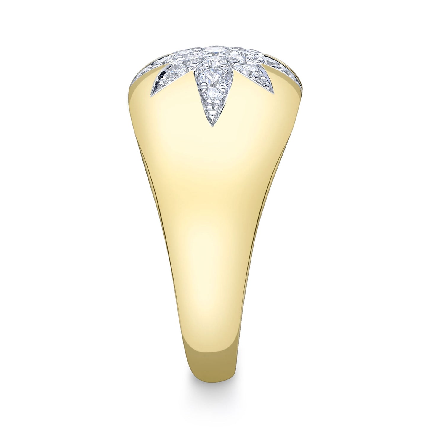 0.33CT 14K Y/G DIAMOND STAR RING