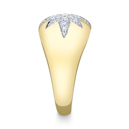 0.33CT 14K Y/G DIAMOND STAR RING