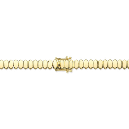 3.01CT 14K Y/G DIAMOND BAGUETTE BEZEL TENNIS NECKLACE