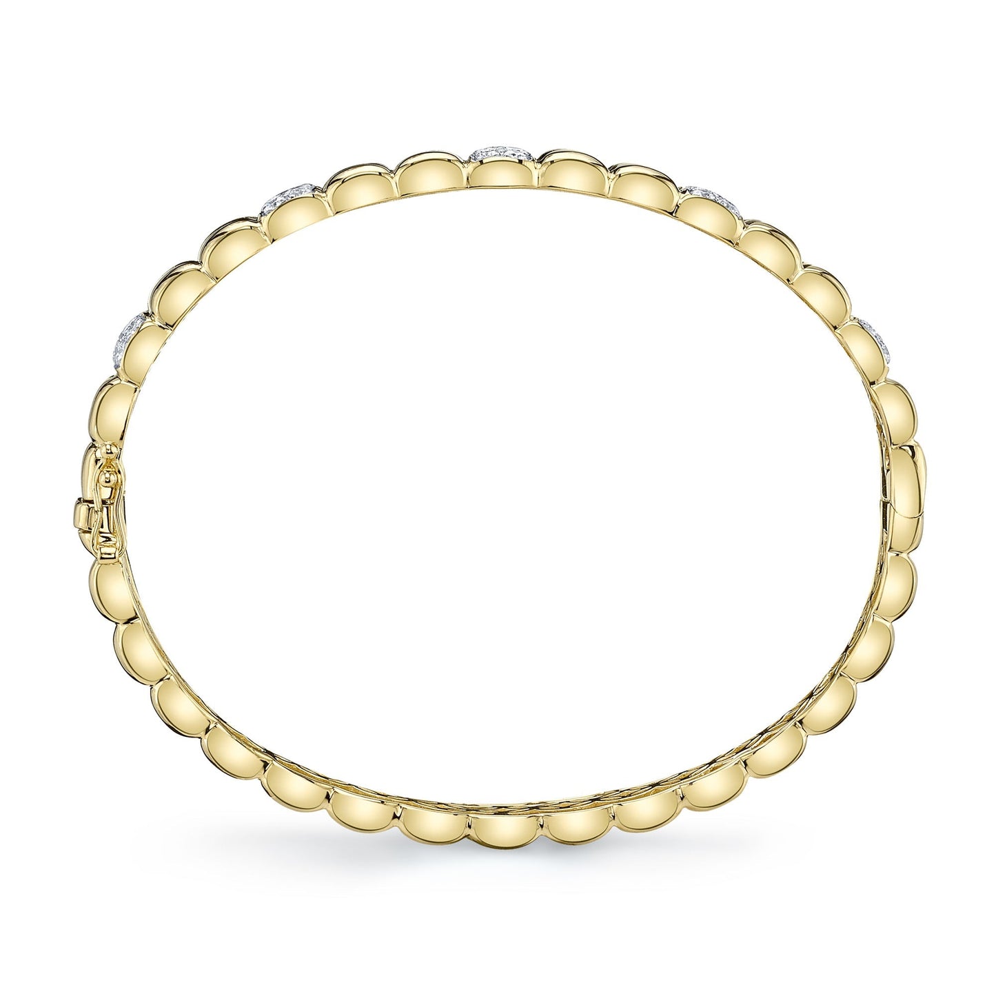 0.79CT 14K Y/G DIAMOND BANGLE