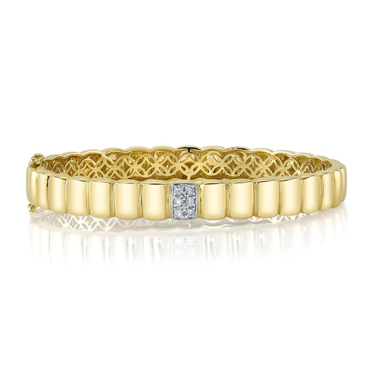 0.15CT 14K Y/G DIAMOND BANGLE