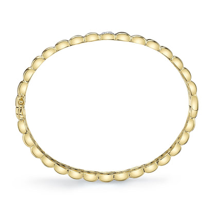 0.15CT 14K Y/G DIAMOND BANGLE